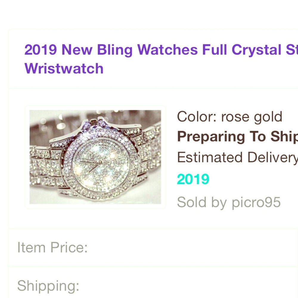 Very blingy, brand new watch